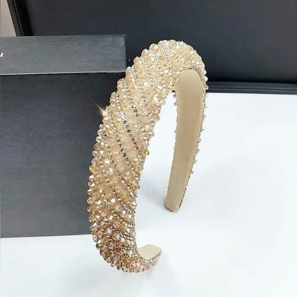 Accessories - Elegant Gold Crystal Headband